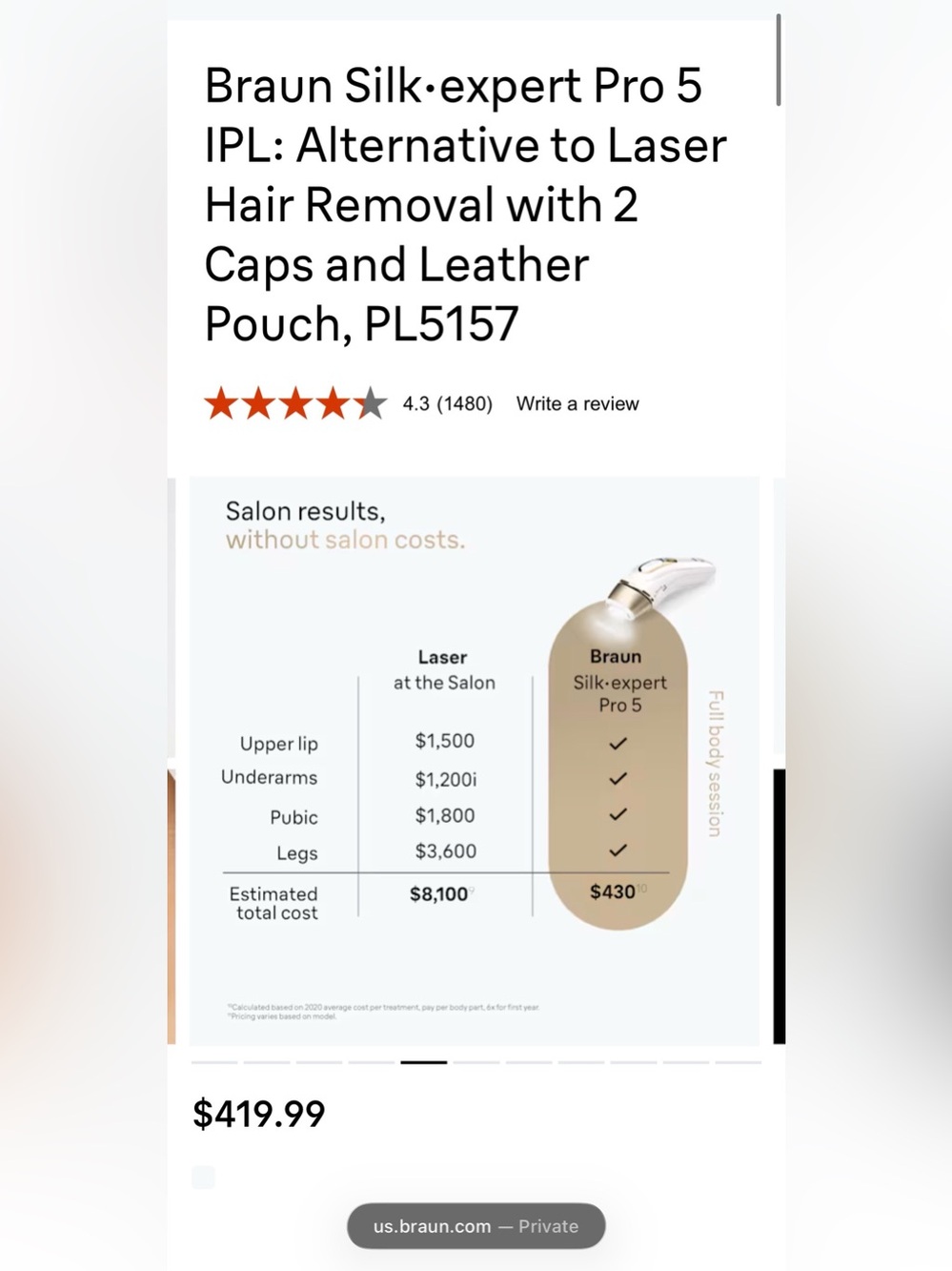Braun Silk·expert Pro 5 IPL Hair Removal Device - Picture 15 of 16